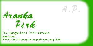 aranka pirk business card